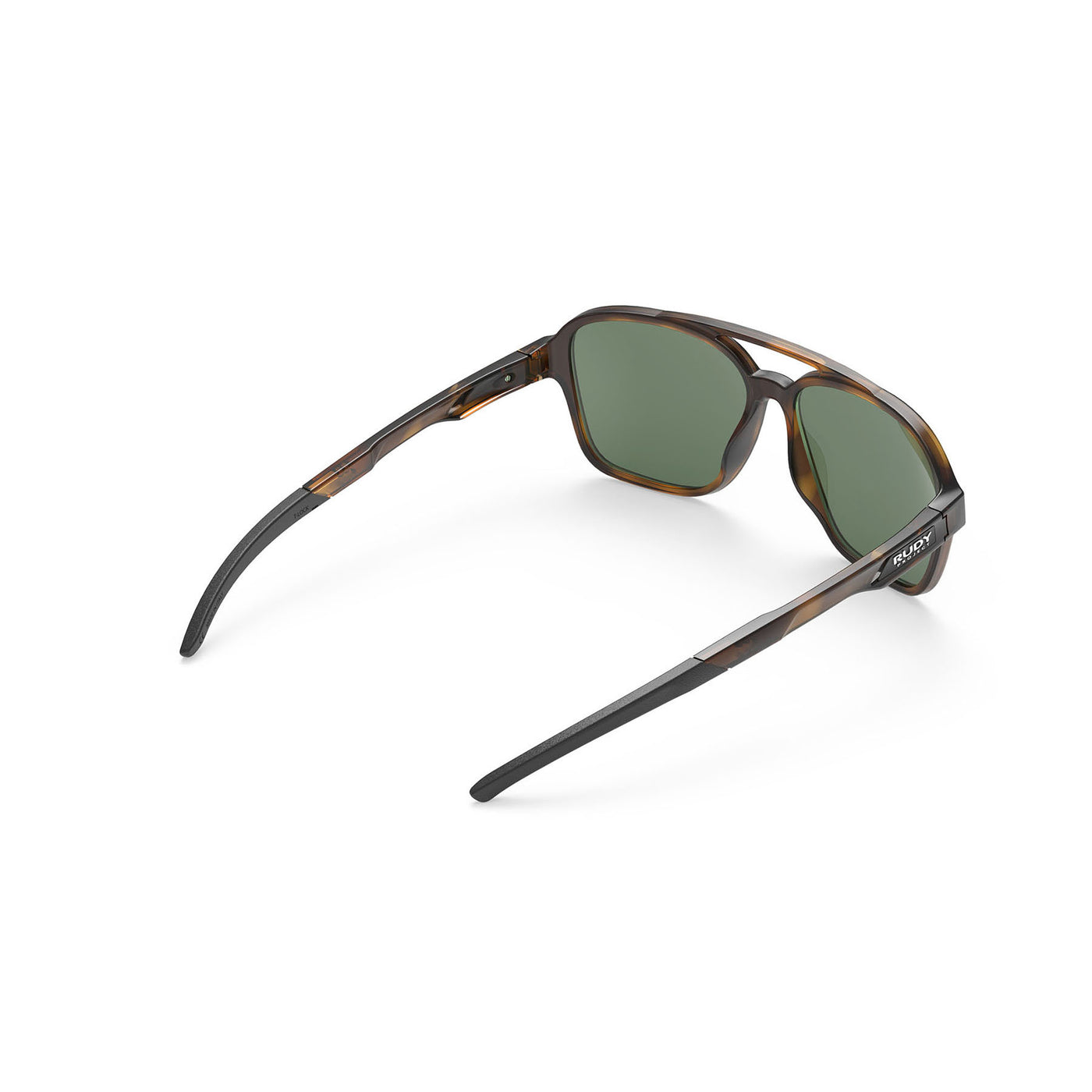 Rudy Project aviator lifestyle and beach prescription sunglasses#color_croze-demi-turtle-gloss-with-green-lenses