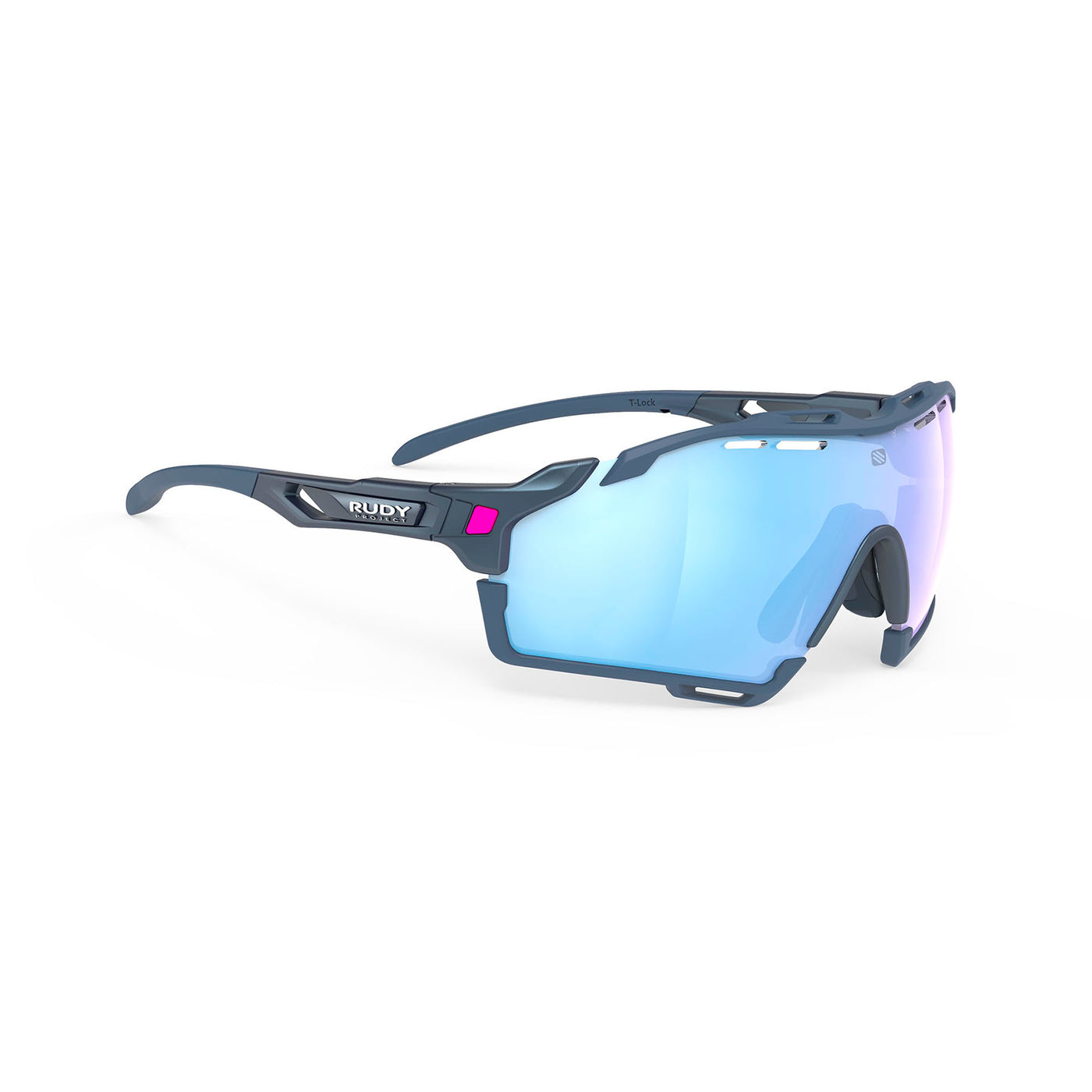 Rudy Project Cutline running and cycling sport and sport prescription sunglasses#color_cutline-cosmic-blue-with-multilaser-ice-lenses-cosmic-bumpers