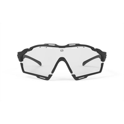 Rudy Project cycling sunglasses#color_cutline-matte-black-frame-with-impactx-photochromic-2-black-lenses-black-bumpers