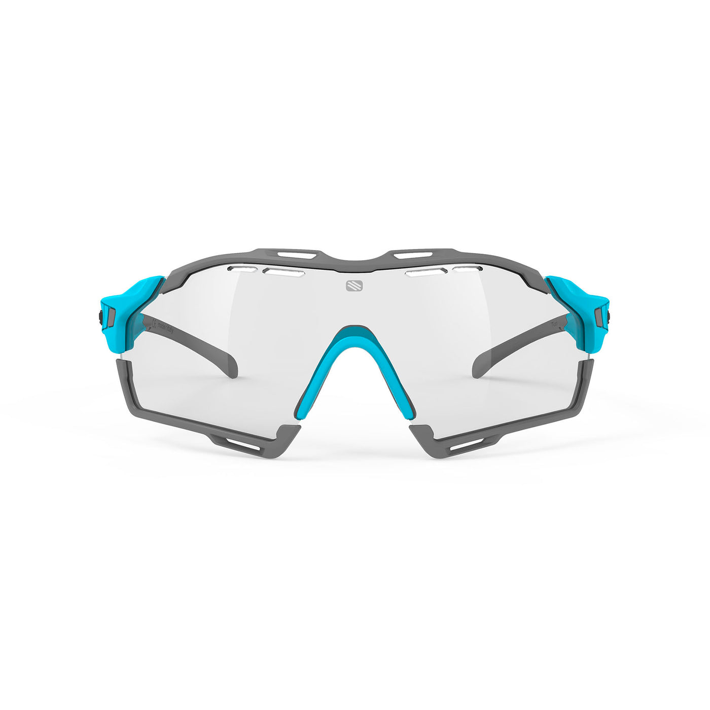 Rudy Project Cutline running and cycling sport and sport prescription sunglasses#color_cutline-lagoon-matte-with-impactx-photochromic-2-laser-black-lenses-grey-bumpers