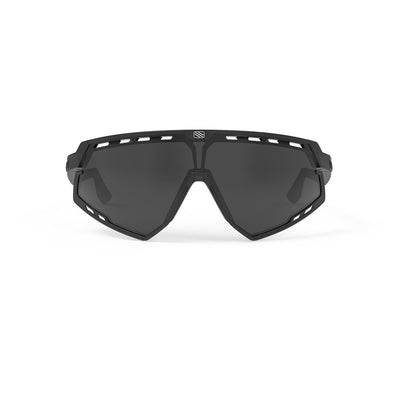 Rudy Project running and cycling sport sunglasses#color_defender-matte-black-frame-and-smoke-black-lenses-black-bumpers