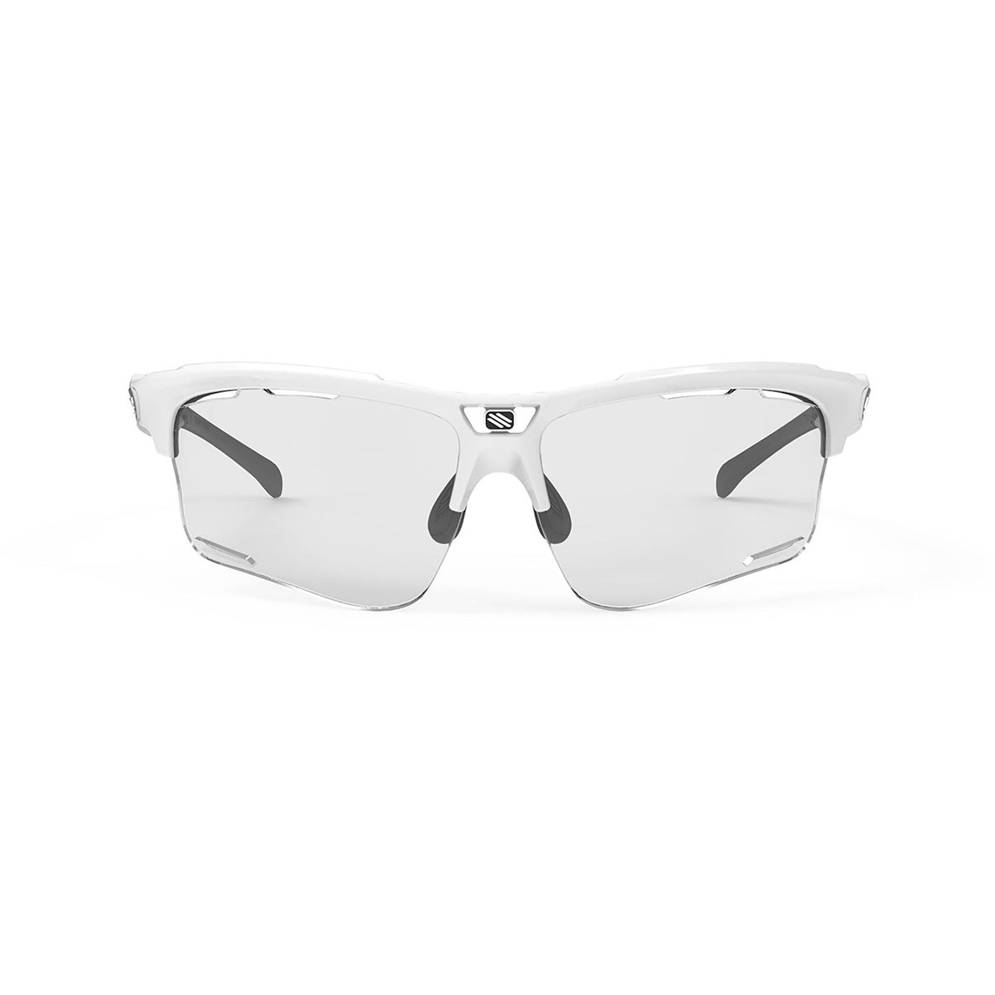 Rudy Project running and cycling sport prescription sunglasses#color_keyblade-white-gloss-frame-and-impactx-photochromic-2-laser-black-lenses
