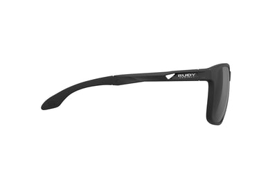 Rudy Project Lightflow A prescription ready active lifestyle sunglasses#color_lightflow-a-black-matte-frame-with-polar-3fx-grey-lenses