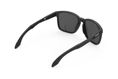 Rudy Project Lightflow A prescription ready active lifestyle sunglasses#color_lightflow-a-black-matte-frame-with-polar-3fx-grey-lenses
