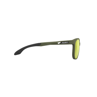 Rudy Project Lightflow B prescription ready active lifestyle sunglasses#color_lightflow-b-olive-matte-frame-with-laser-green-lenses