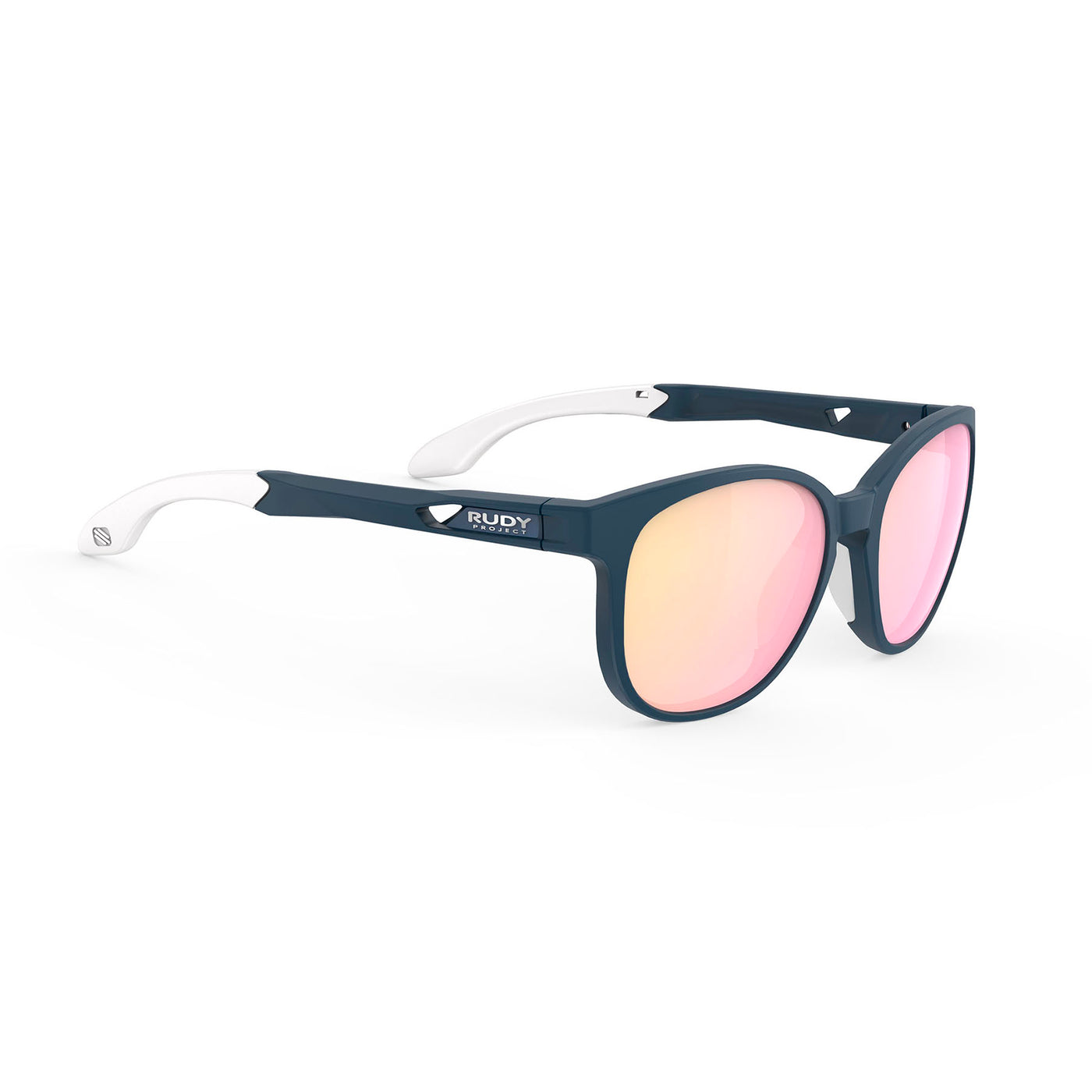 Rudy Project Lightflow B prescription ready active lifestyle sunglasses#color_lightflow-b-blue-navy-matte-frame-with-multilaser-rose-lenses