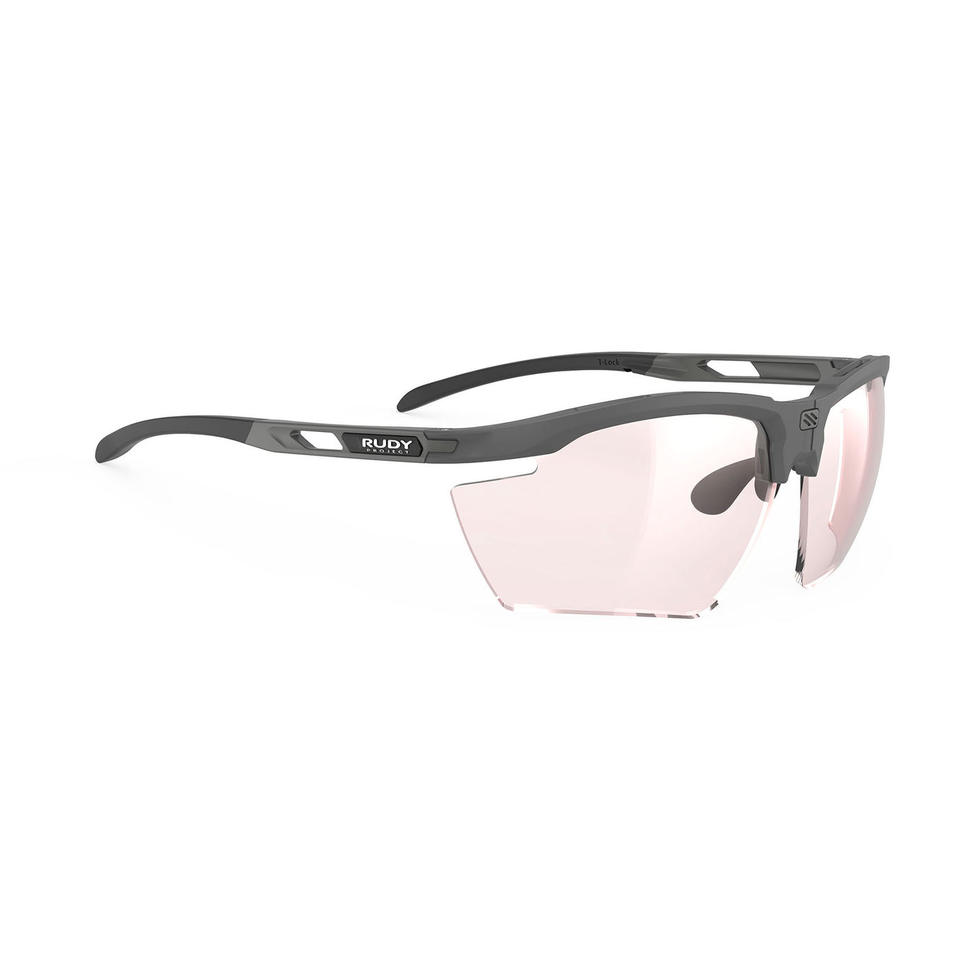 Rudy Project Magnus running and cycling sport and prescription sport sunglasses#color_magnus-charcoal-matte-with-impactx-photochromic-2-red-lenses