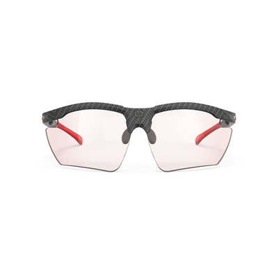 Rudy Project Magnus running and cycling sport and prescription sport sunglasses#color_magnus-carbonium-matte-frame-with-impactx-photochromic-2-laser-red-lenses