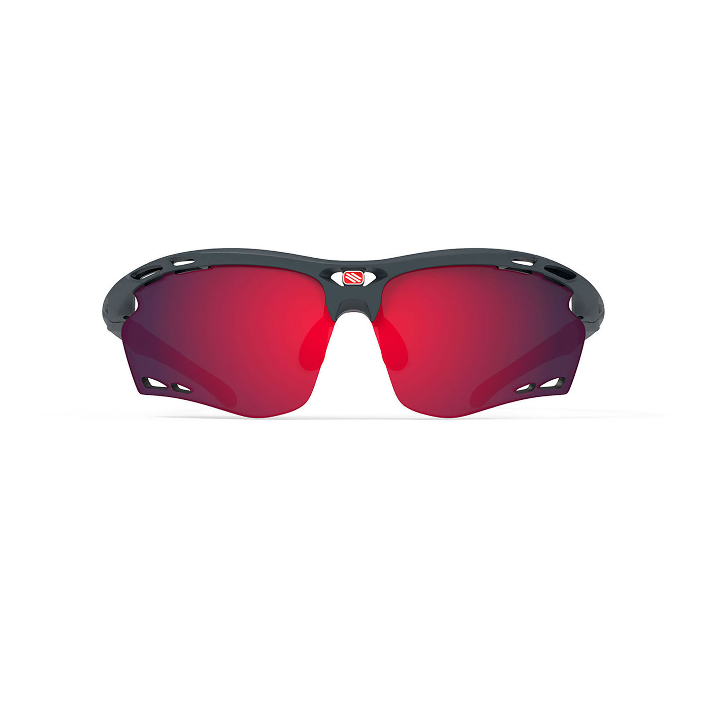Rudy Project Propulse running and cycling sport prescription sunglasses#color_propulse-charcoal-matte-frame-and-multilaser-red-lenses