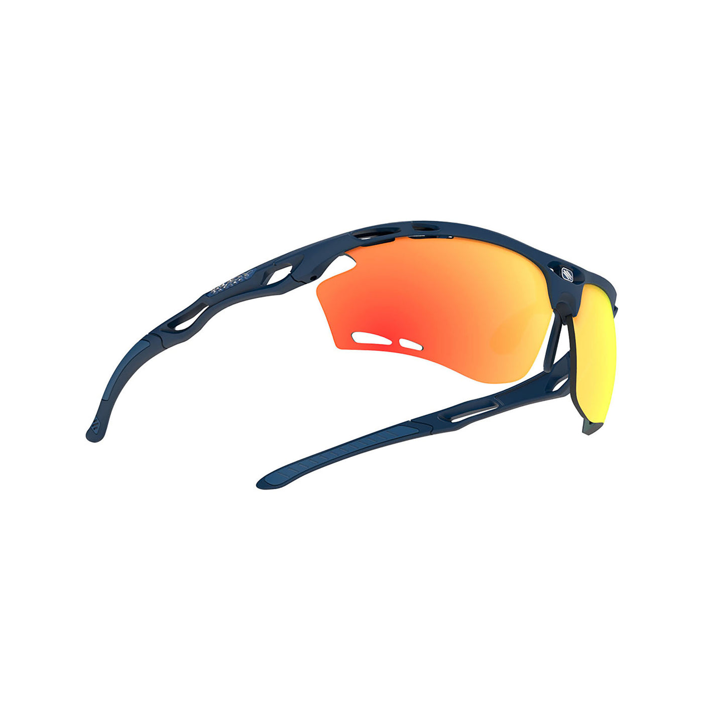 Rudy Project Propulse running and cycling sport prescription sunglasses#color_propulse-navy-blue-matte-frame-and-multilaser-orange-lenses