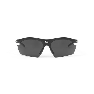 Rudy Project prescription ready sportrx running and cycling sunglasses#color_rydon-matte-black-frame-and-polar-3fx-grey-laser-lenses