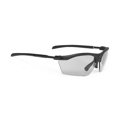 Rudy Project prescription ready running and cycling ansi Z87.1 sunglasses#color_rydon-stealth-matte-black-frame-and-impactx-photochromic-2-black-lenses