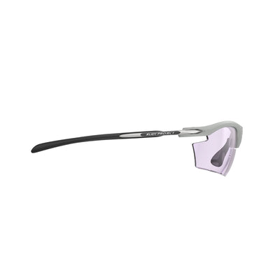 Rudy Project prescription ready running and cycling sunglasses#color_rydon-light-grey-matte-frame-and-impactx-photochromic-2-laser-purple-lenses