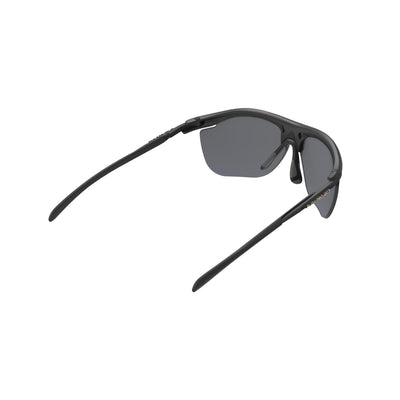 Rudy Project prescription ready running and cycling womens sport sunglasses#color_rydon-slim-curva-matte-black-frame-with-multilaser-gold-lenses