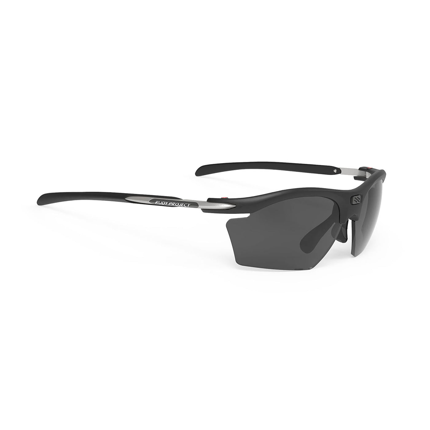 Rudy Project prescription ready running and cycling womens sport sunglasses#color_rydon-slim-matte-black-frame-and-polar-3fx-grey-laser-lenses