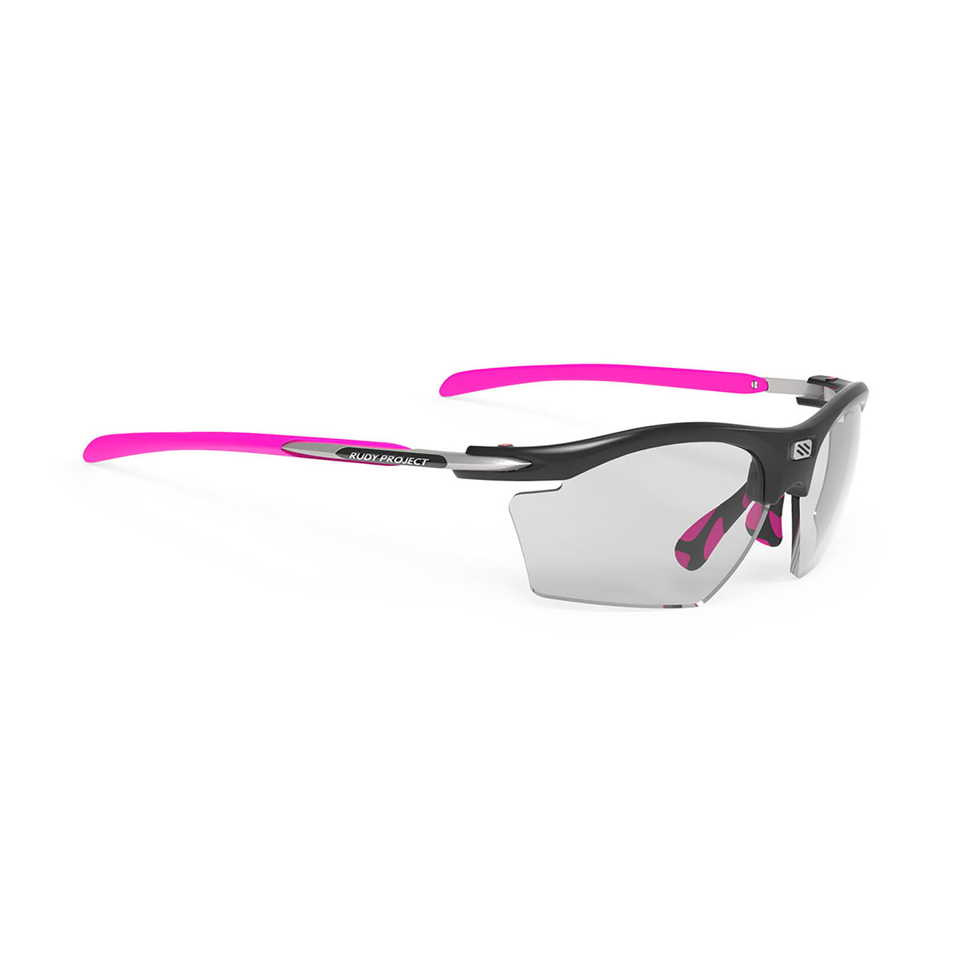Rudy Project prescription ready running and cycling womens sport sunglasses#color_rydon-slim-black-gloss-frame-and-impactx-photochromic-2-black-lenses