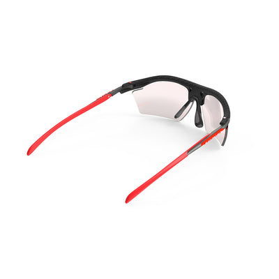 Rudy Project prescription ready running and cycling womens sport sunglasses#color_rydon-slim-carbonium-frame-and-impactx-photochromic-2-laser-red-lenses
