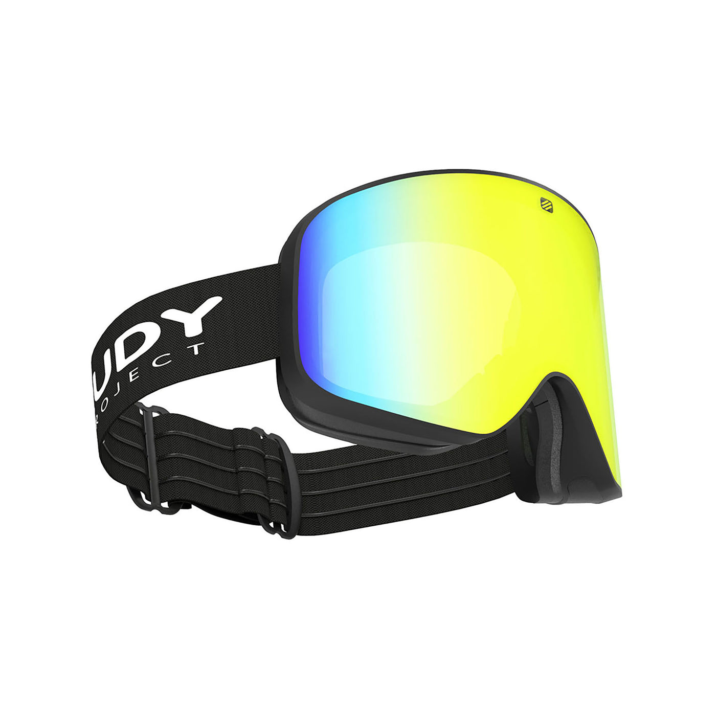 Rudy Project Skermo ski and snowboard goggles#color_skermo-black-matte-frame-and-multilaser-lime-lenses