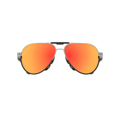 Rudy Project Skytrail aviator lifestyle and beach prescription sunglasses#color_skytrail-aluminum-matte-frame-and-multilaser-orange-lenses