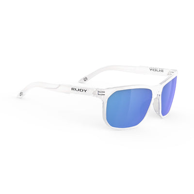 Rudy Project Soundrise lifestyle and beach prescription sunglasses#color_soundrise-crystal-gloss-with-multilaser-blue-lenses