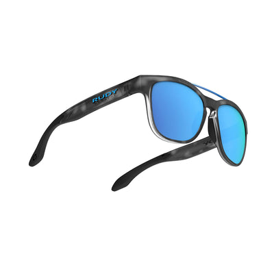 Rudy Project Spinair 59 active lifestyle and beach prescription sunglasses#color_spinair-59-demi-grey-matte-frame-and-multilaser-blue-lenses