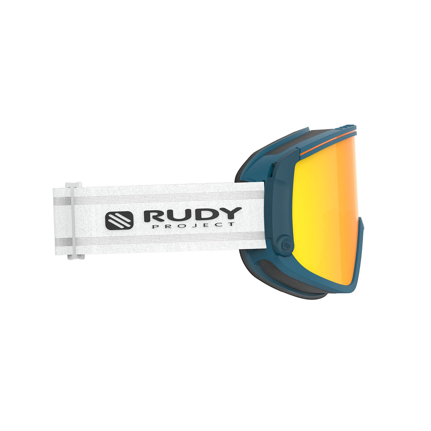 Rudy Project Spincut over the glass OTG ski and snowboard goggles#color_spincut-bondi-blue-frame-with-multilaser-orange-lenses