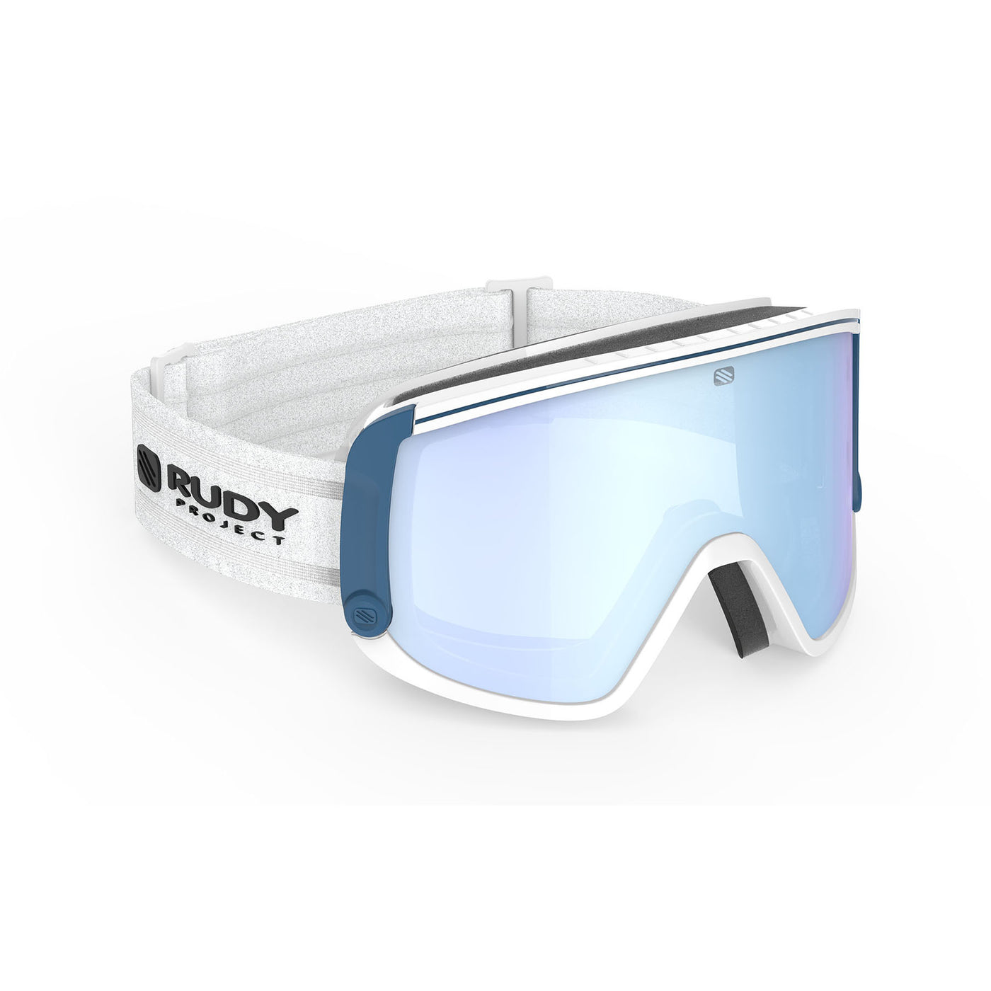 Rudy Project Spincut over the glass OTG ski and snowboard goggles#color_spincut-white-gloss-frame-with-multilaser-ice-lenses
