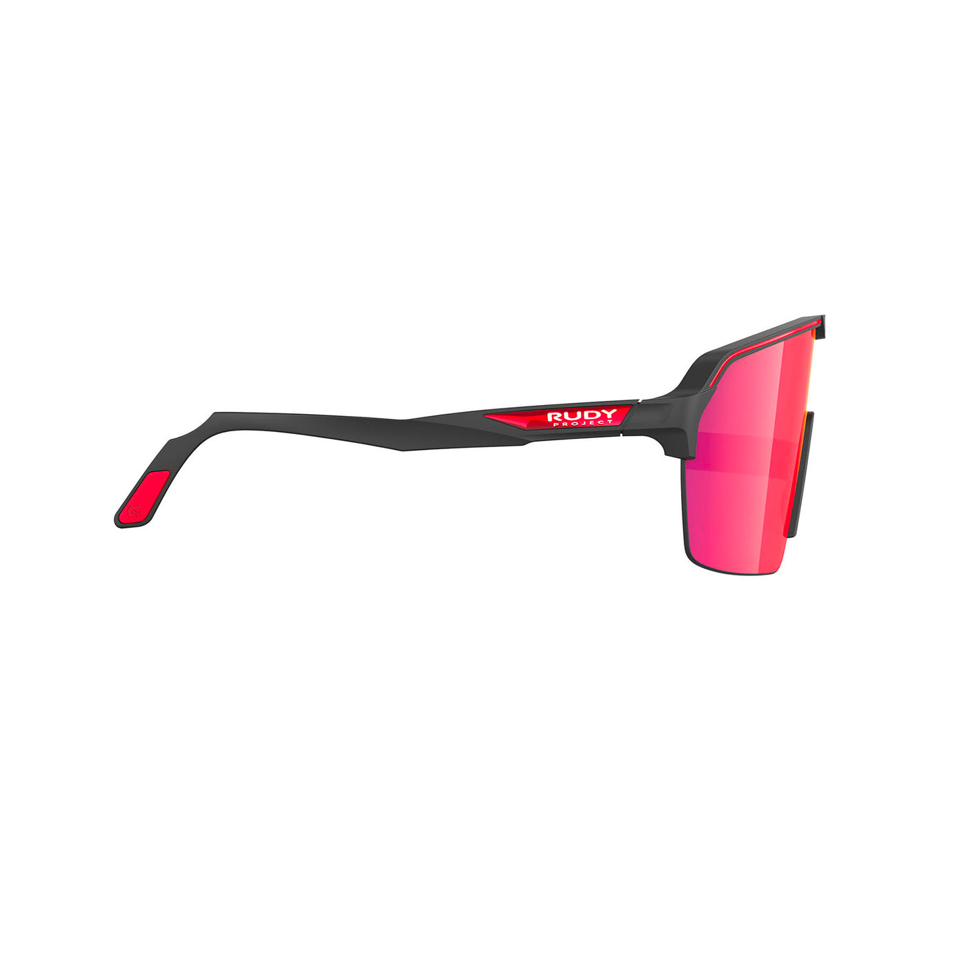 Rudy Project Spinshield Air running and cycling sport shield sunglasses#color_spinshield-air-black-matte-with-multilaser-red-lenses