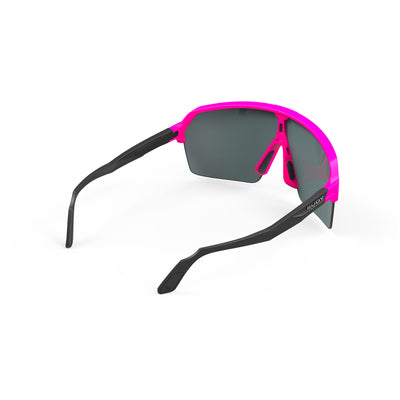 Rudy Project Spinshield Air running and cycling sport shield sunglasses#color_spinshield-air-pink-fluo-matte-with-multilaser-red-lenses
