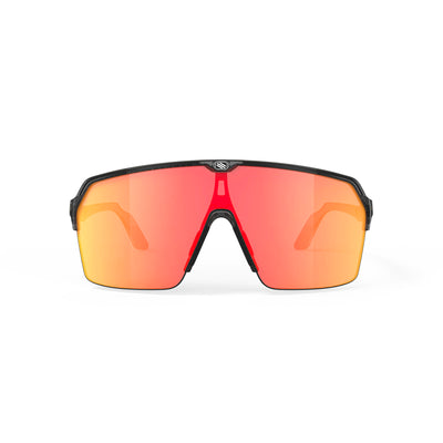 Rudy Project Spinshield Air running and cycling sport shield sunglasses#color_spinshield-air-crystal-ash-with-multilaser-orange-lenses