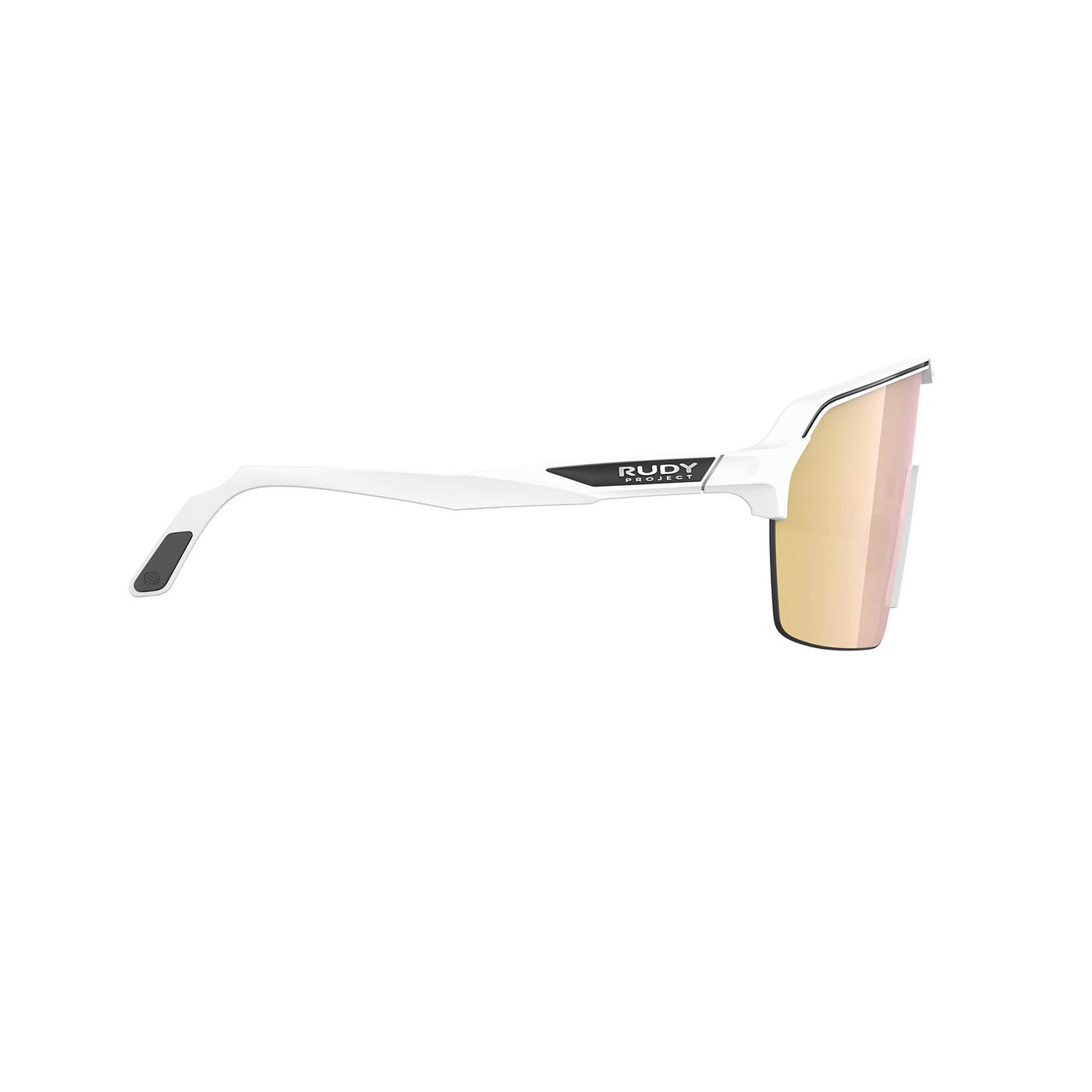 Rudy Project Spinshield Air running and cycling sport shield sunglasses#color_spinshield-air-white-matte-with-multilaser-gold-lenses