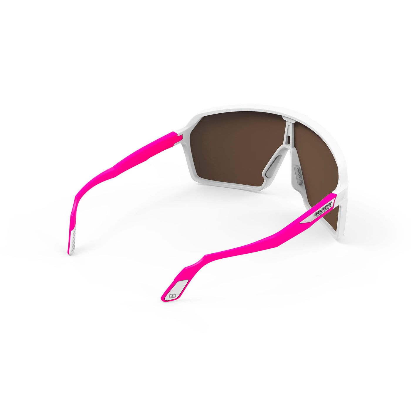 Rudy Project Spinshield running and cycling sport sunglasses#color_spinshield-white-and-pink-fluo-matte-with-multilaser-red-lenses