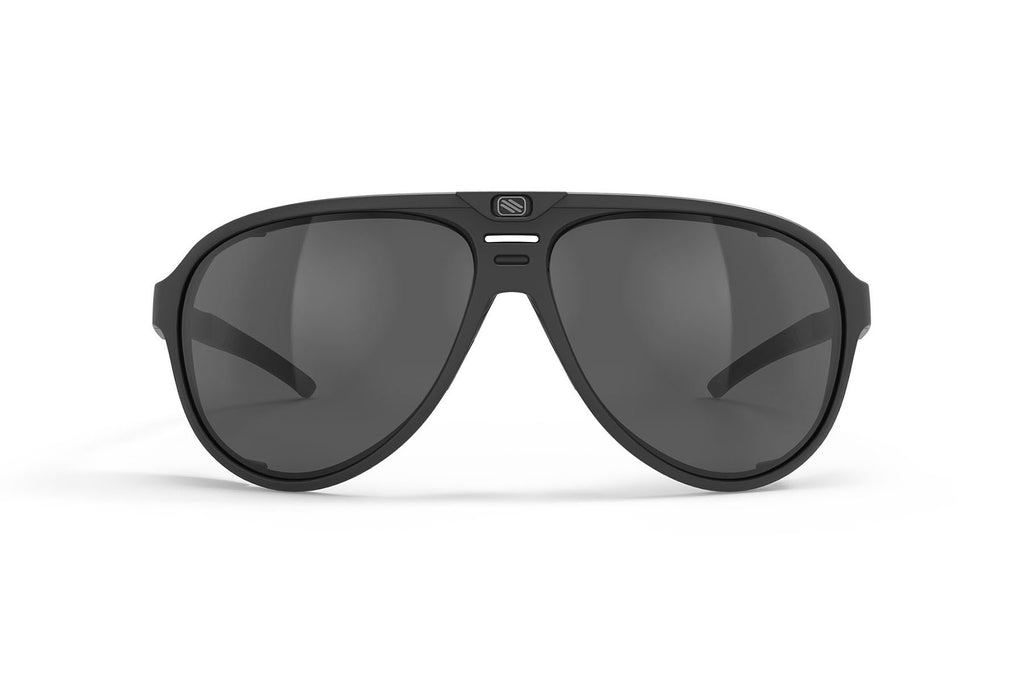 Rudy Project Stardash prescription hiking and glacier sport sunglasses#color_stardash-black-matte-with-smoke-black-lenses