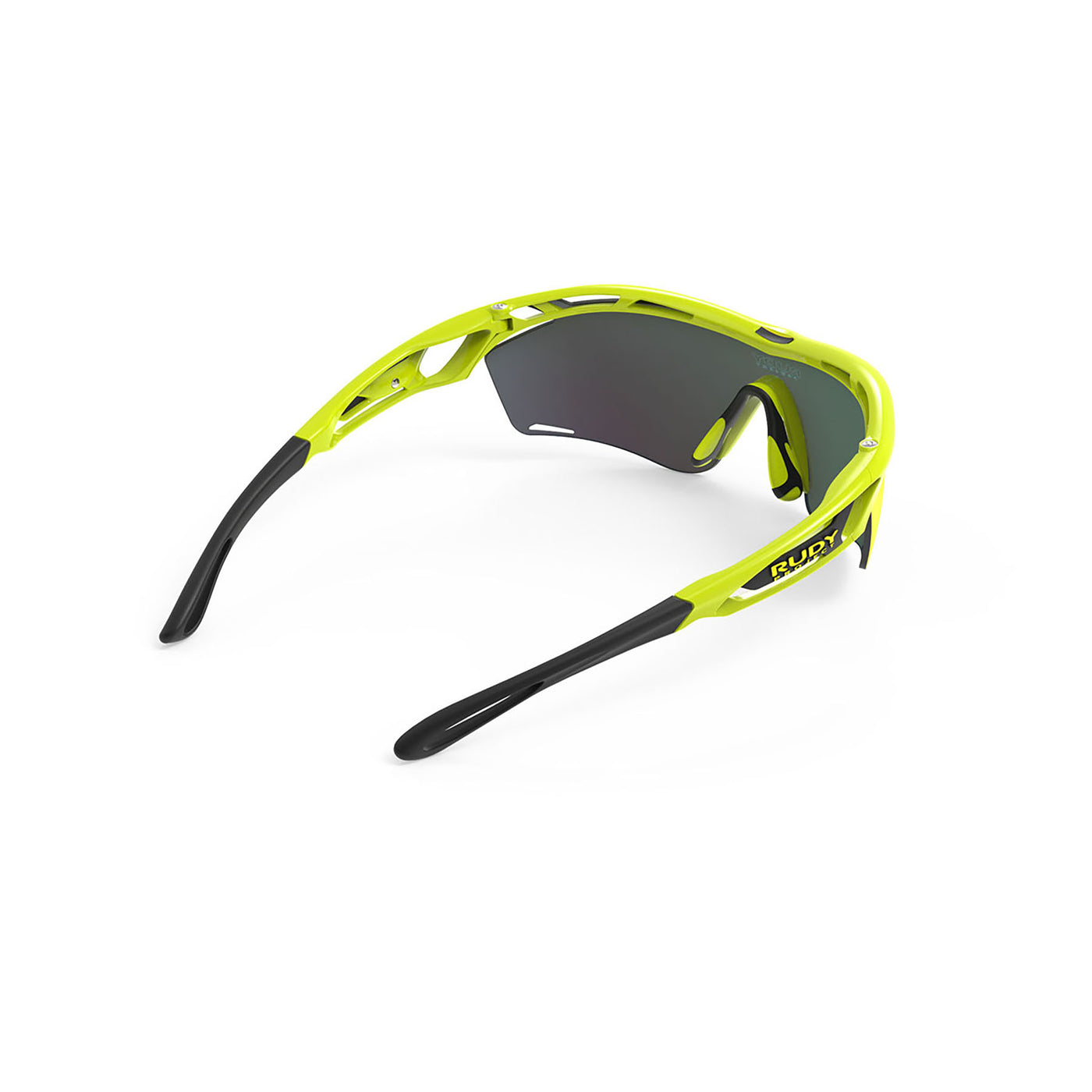 Rudy Project Running Cycling Sunglasses#color_tralyx-slim-yellow-fluo-gloss-frame-with-multilaser-orange-lenses
