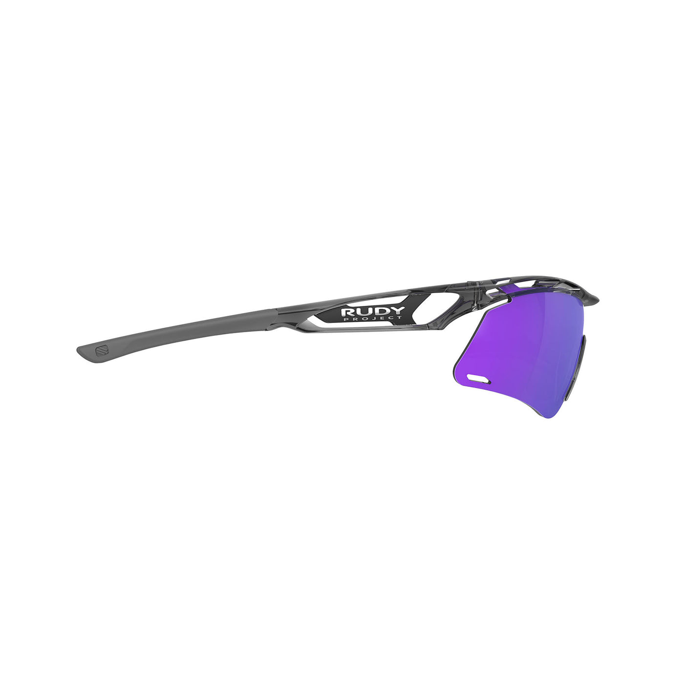 Rudy Project Tralyx running and cycling sport shield prescription sunglasses#color_tralyx-plus-slim-crystal-ash-with-multilaser-violet-lenses