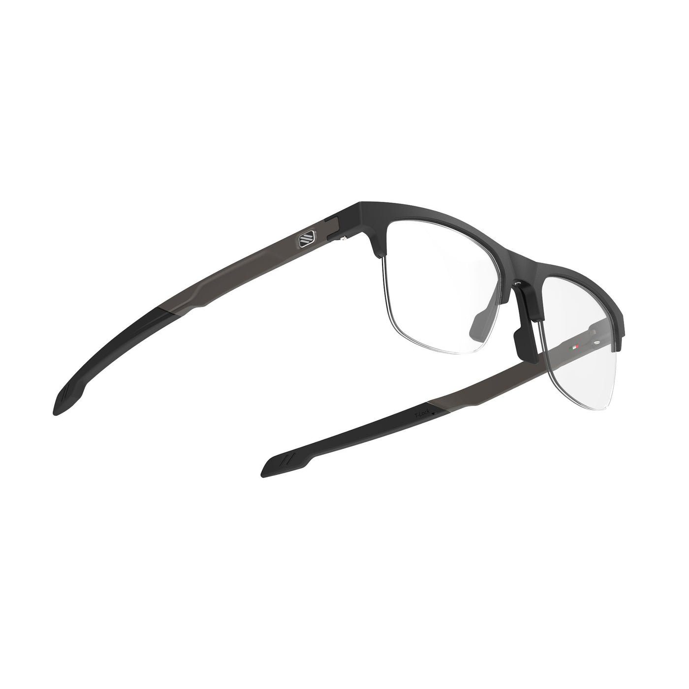 Rudy Project ophthalmic prescription eyeglass frames#color_inkas-half-rim-shape-a-matte-black
